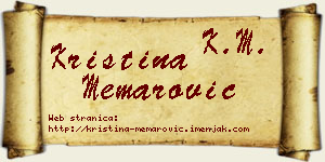 Kristina Memarović vizit kartica